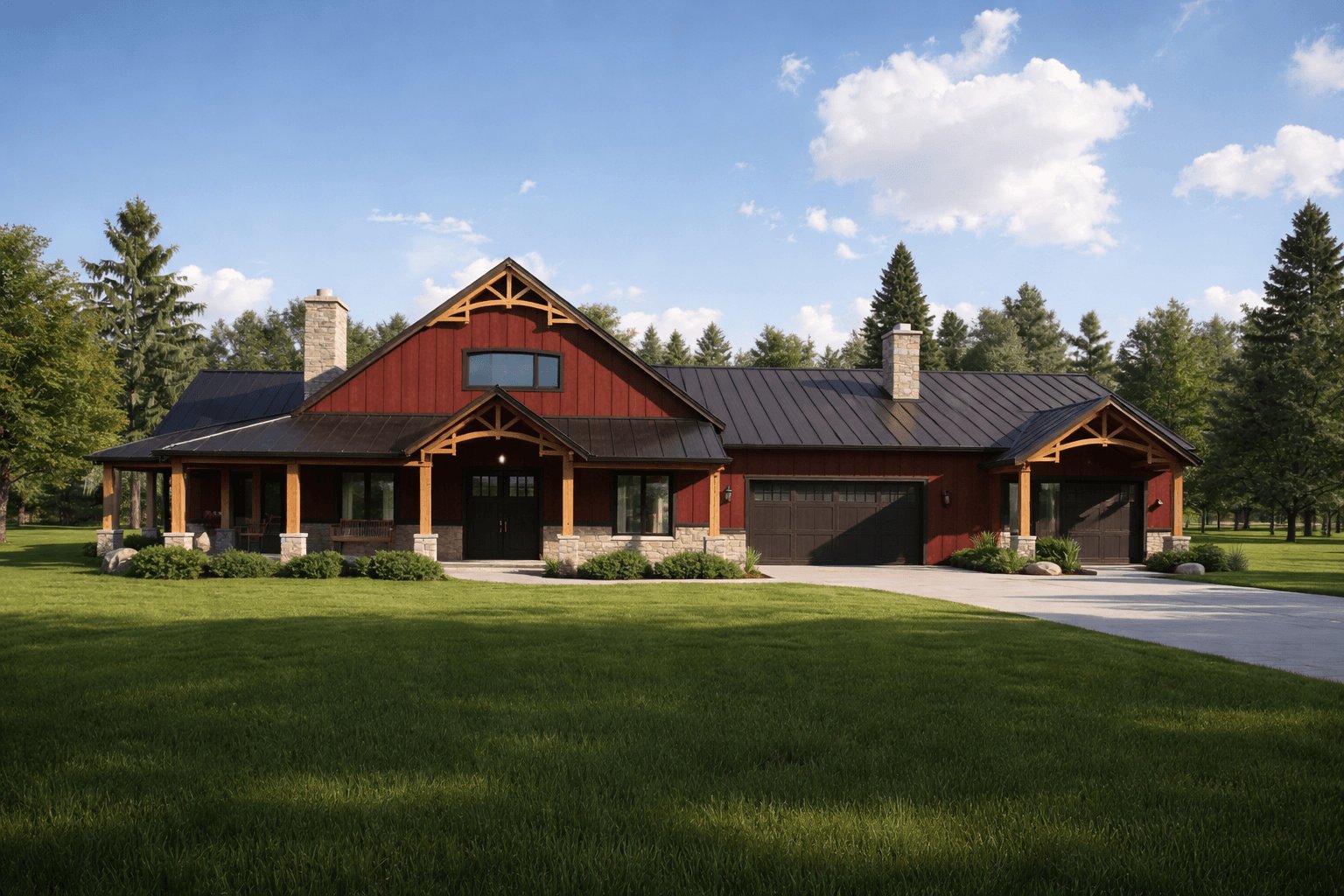 The Maryville barndominium floor plan